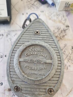 Evans Chalk Line Plumb Line CL-50 - Silver/Gray